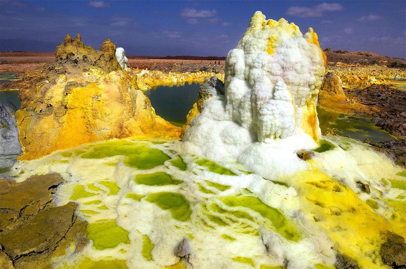 The colorful Dallol in Afar depression, Ethiopia