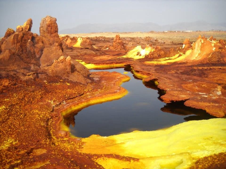 The colorful Dallol, a geological wonder that few people have the chance to visit.